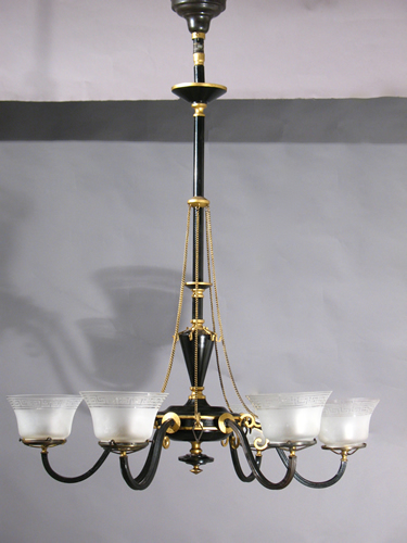 6-Light East lake Gas Chandelier with Classical Gas Shades